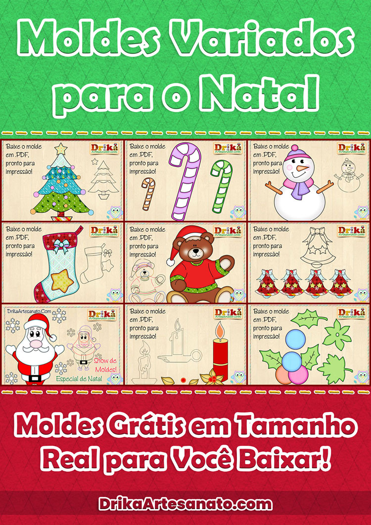 Kit Natal + 100 Moldes Totalmente Grátis