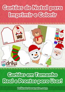 Cart&otilde;es de Natal para Imprimir e Colorir