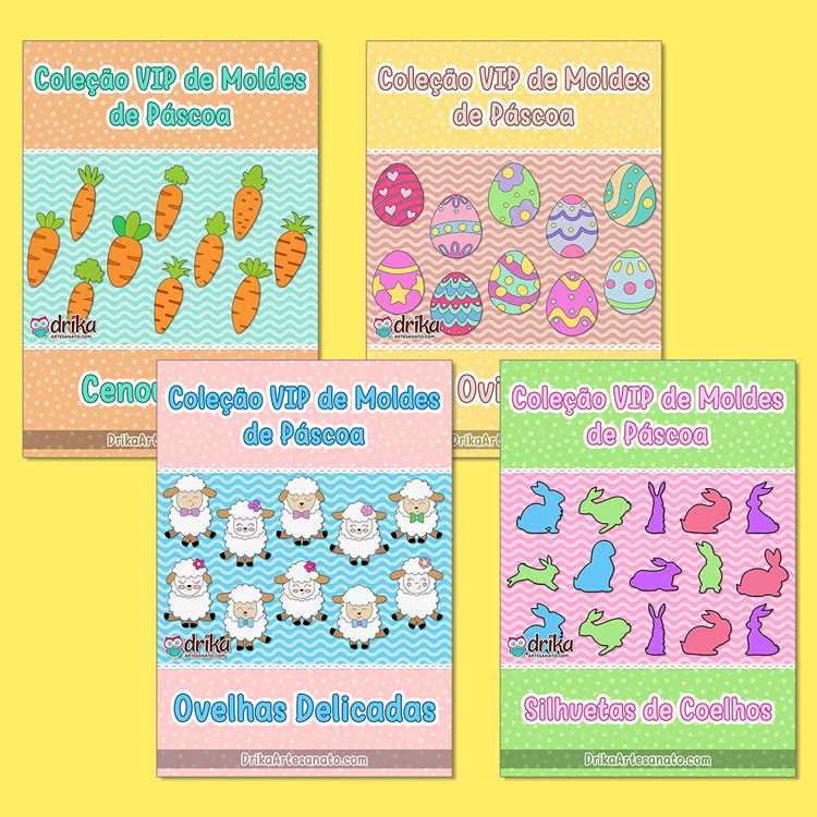 Coleção VIP de Moldes de Páscoa em Tamanho Natural em PDF!