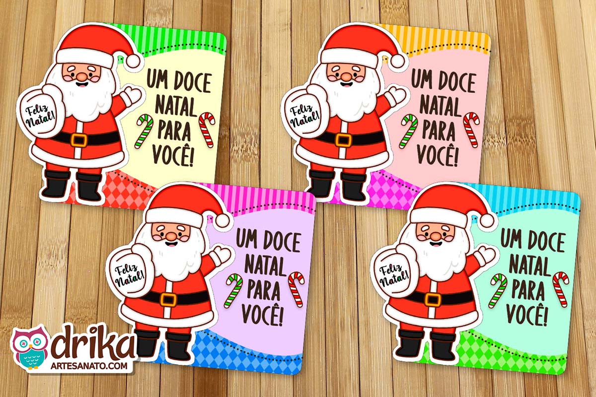 Porta Pirulito de Papai Noel: 2 Modelos