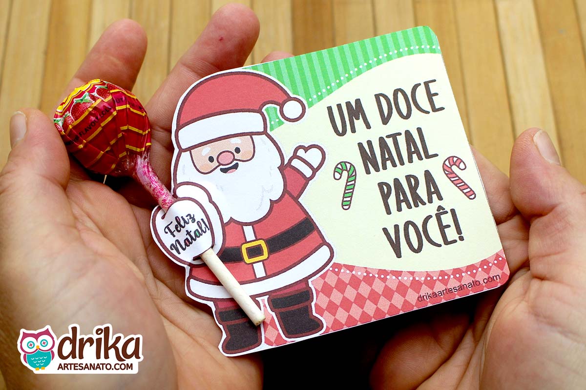 Porta Pirulito de Papai Noel: 2 Modelos