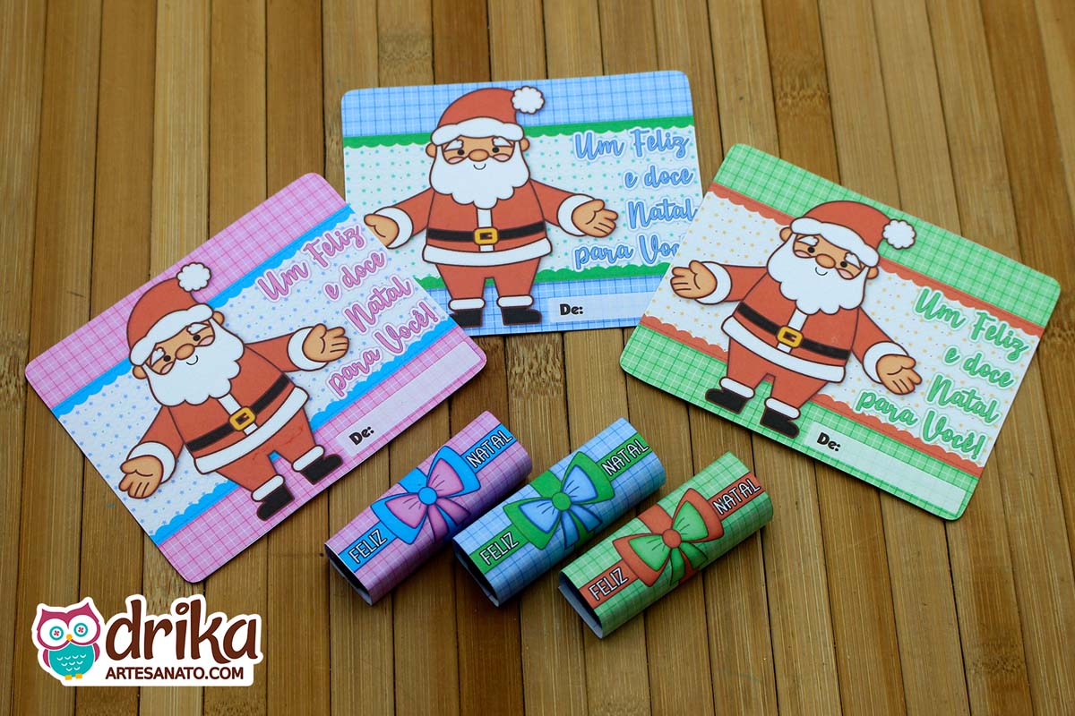 Card com Bis de Papai Noel: 6 Modelos