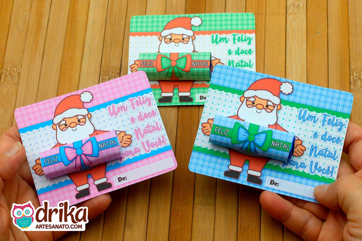 Card com Bis de Papai Noel: 6 Modelos