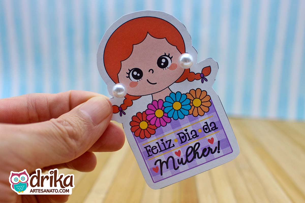 Cartão Pérola com Mulher Cute: 5 Modelos