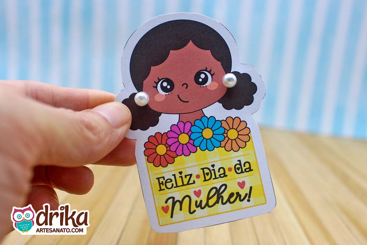 Cartão Pérola com Mulher Cute: 5 Modelos