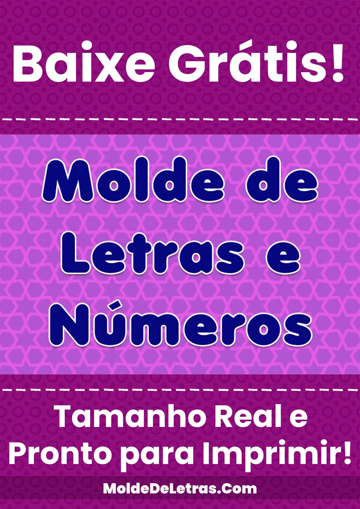 Molde de Letras Curvas Fonte Anja Eliane com Números em PDF!