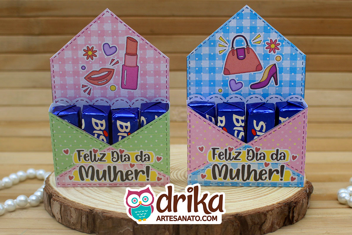 Lembrancinha de Dia da Mulher: Caixinha Envelope para Bis