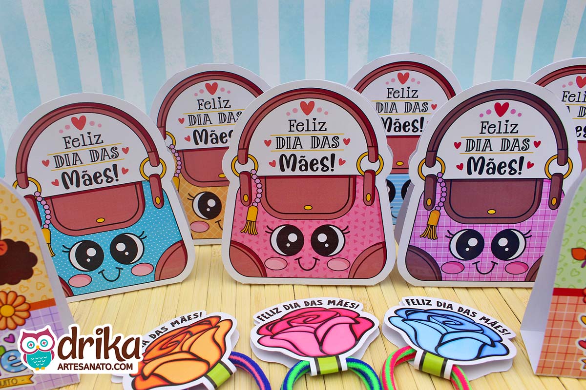 Várias lembrancinhas personalizadas para o Dia das Mães