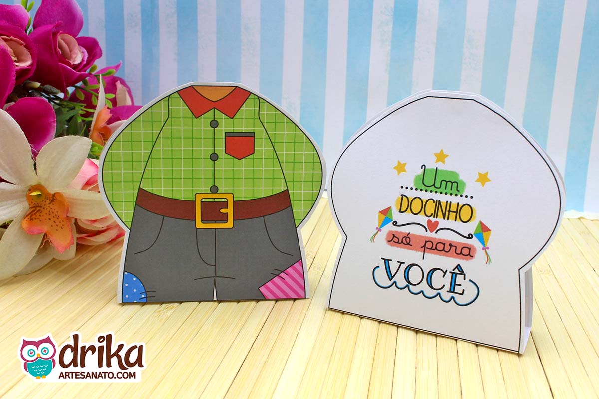 Porta Bombom Camisa Caipira: 4 Modelos