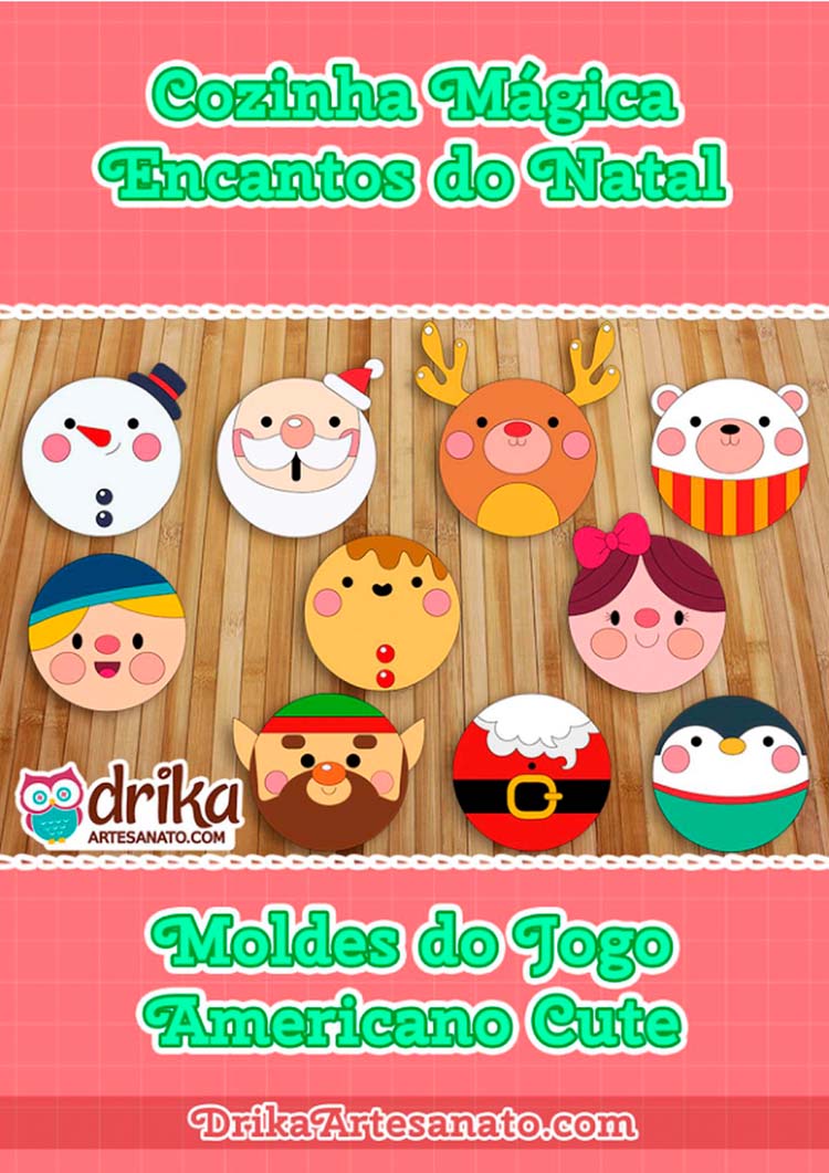 Moldes de Jogo Americano Cute