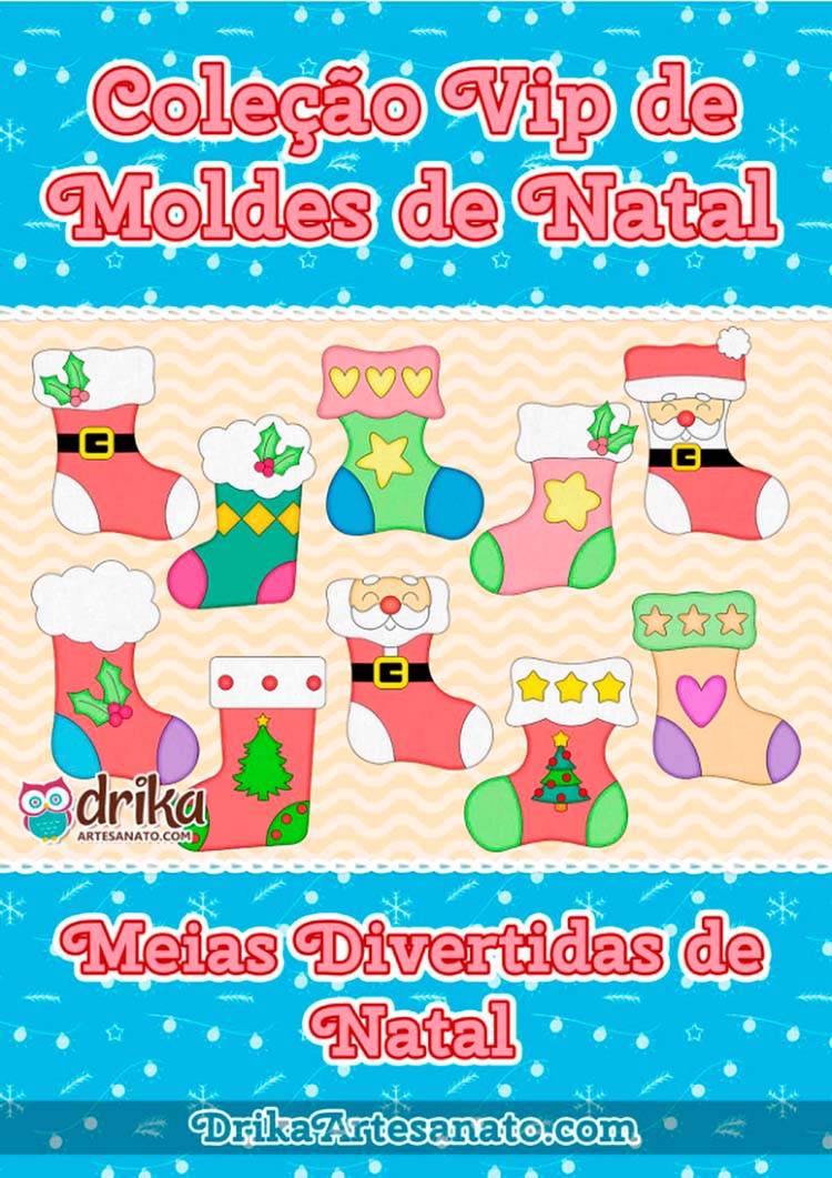 Molde de Meias de Natal