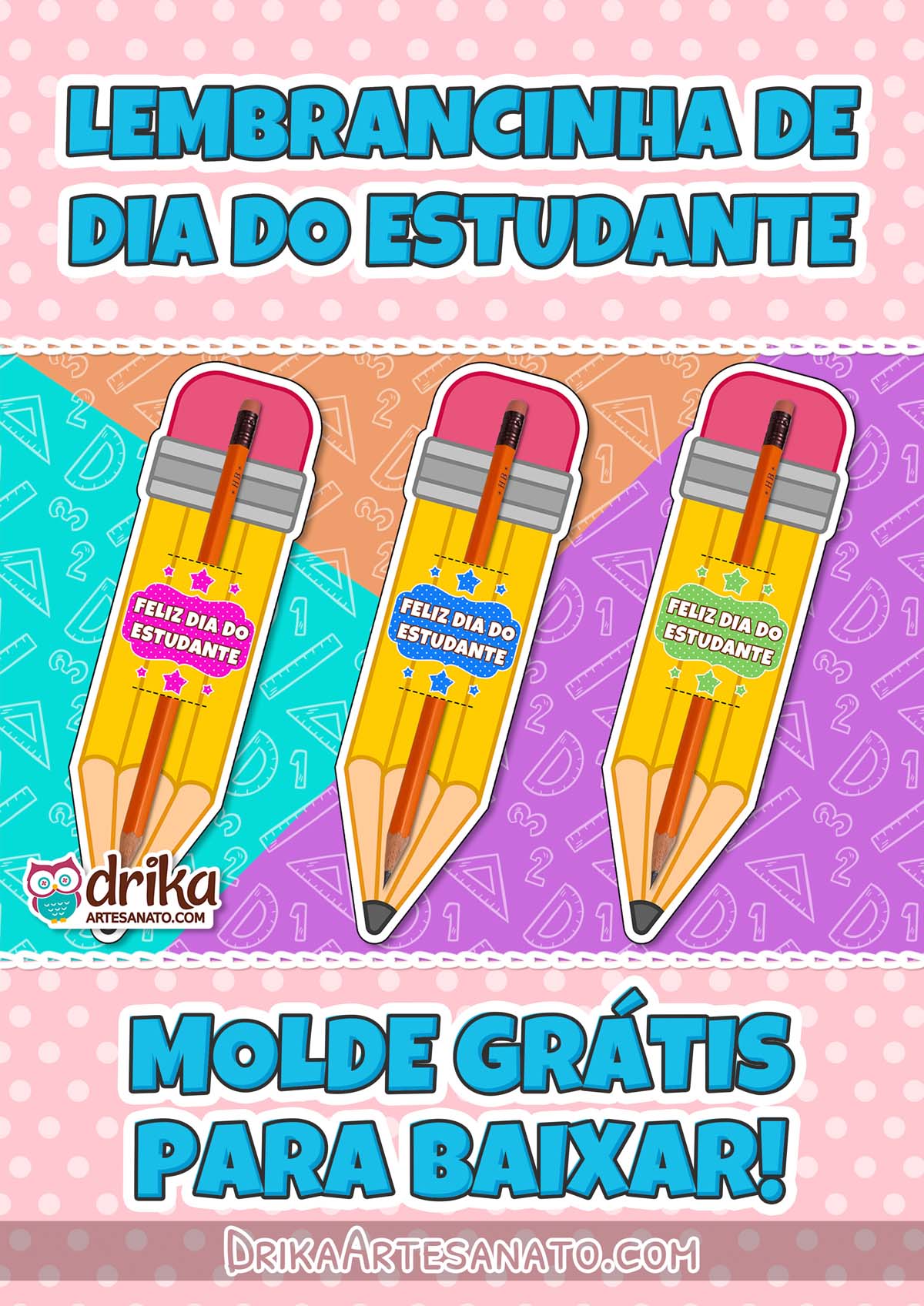 Lembrancinha de Feliz Dia do Estudante para Imprimir Grátis