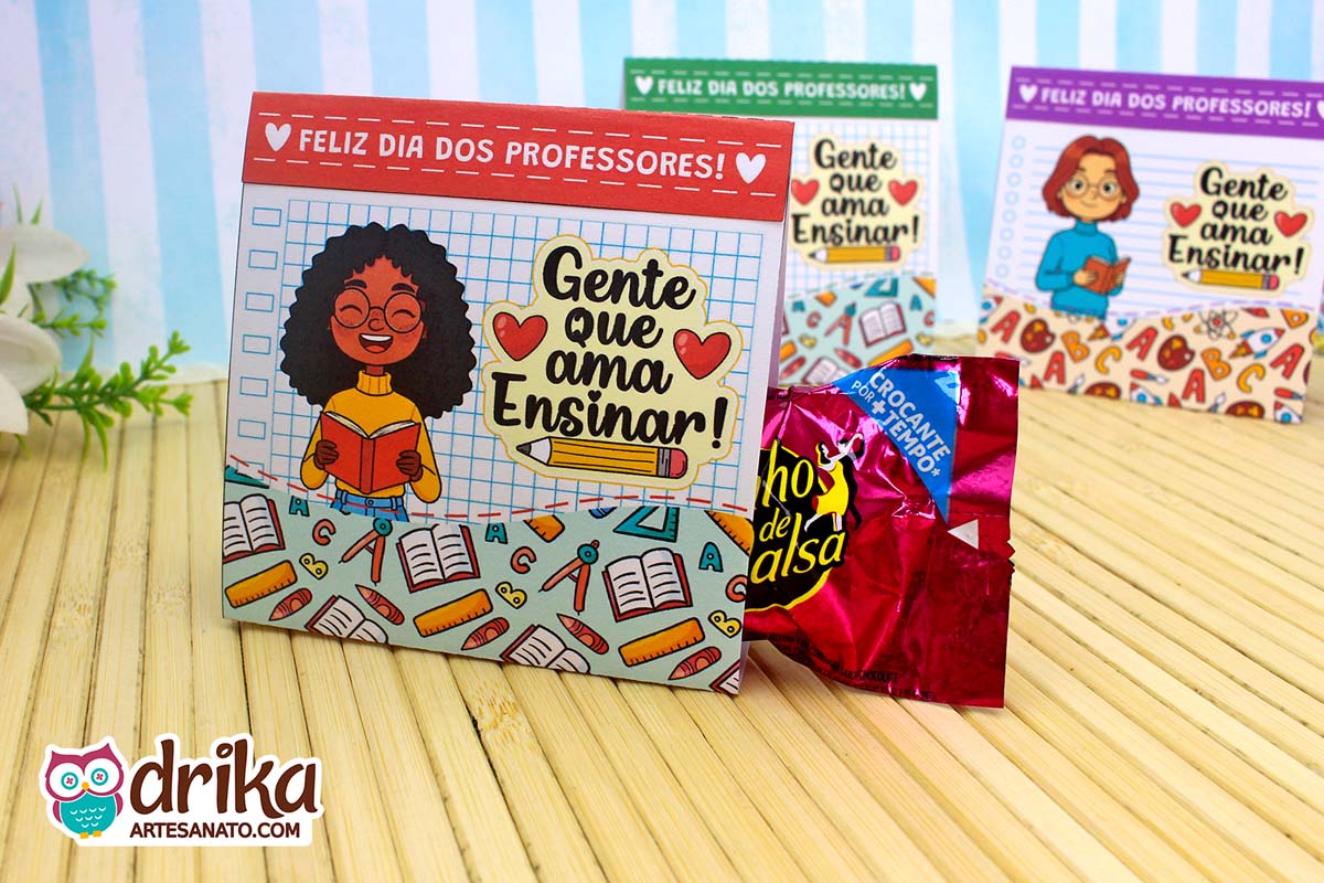 Porta-bombom Professores Cute: 10 modelos de Lembrancinhas de Dia dos Professores
