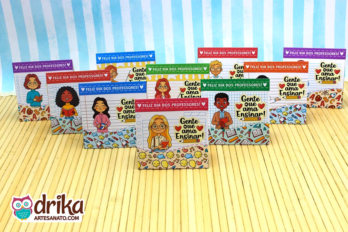 Porta-bombom Professores Cute: 10 modelos de Lembrancinhas de Dia dos Professores