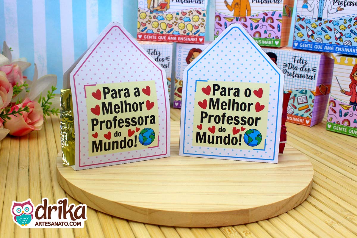 Porta-bombom Lápis Cute: 4 modelos de Lembrancinhas de Dia dos Professores