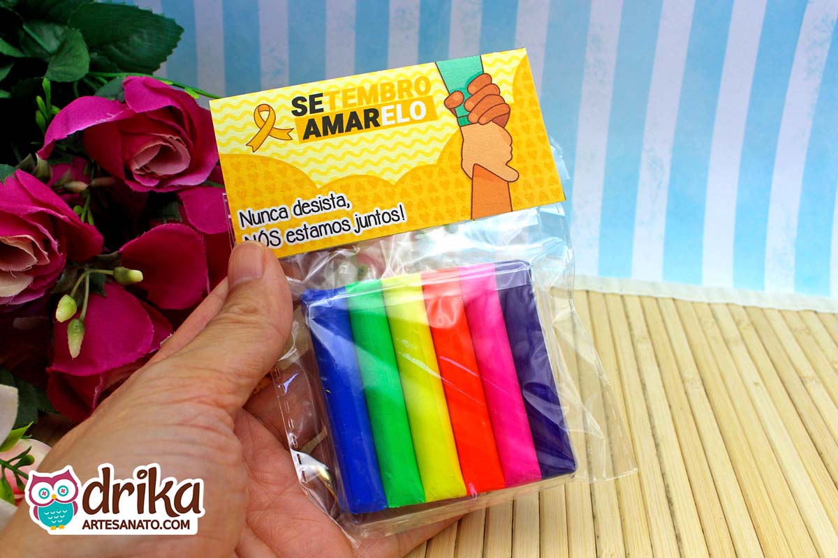 Lapela para Saquinho do Setembro Amarelo: 8 modelos