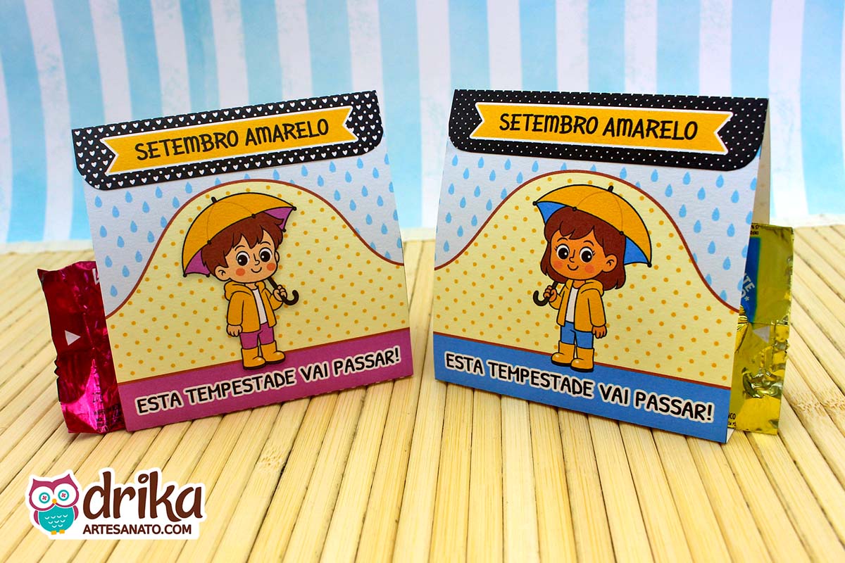 Porta-bombom Cute do Setembro Amarelo: 10 modelos