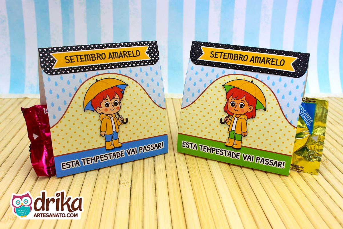 Porta-bombom Cute: do Setembro Amarelo 10 modelos