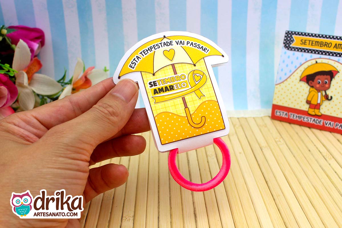 Porta-xuxinha Guarda-chuvas do Setembro Amarelo: 6 modelos