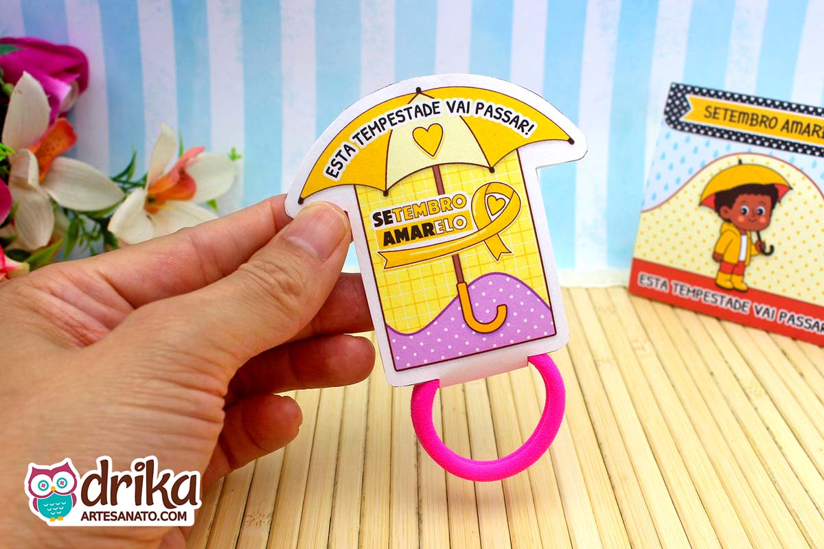 Porta-xuxinha Guarda-chuvas do Setembro Amarelo: 6 modelos