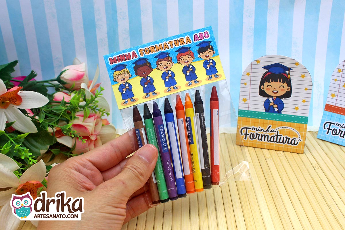 Lapela para Saquinho Meninos: 4 modelos de Formatura ABC