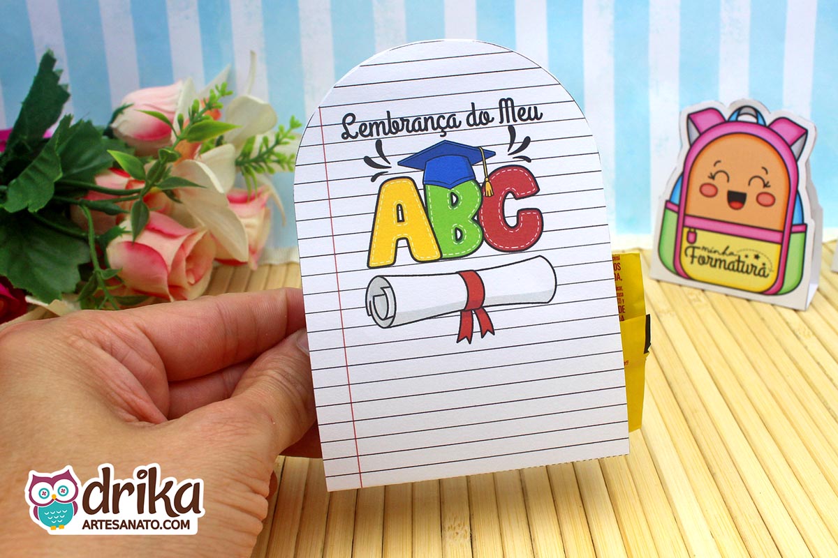 Porta-bombom Meninos Cute: 5 modelos de Formatura ABC