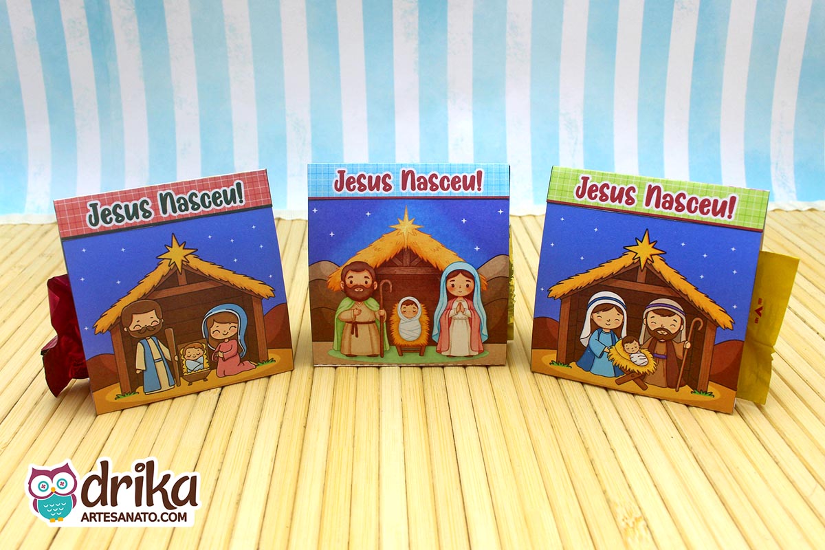 Porta-bombom Jesus Nasceu: 3 Modelos