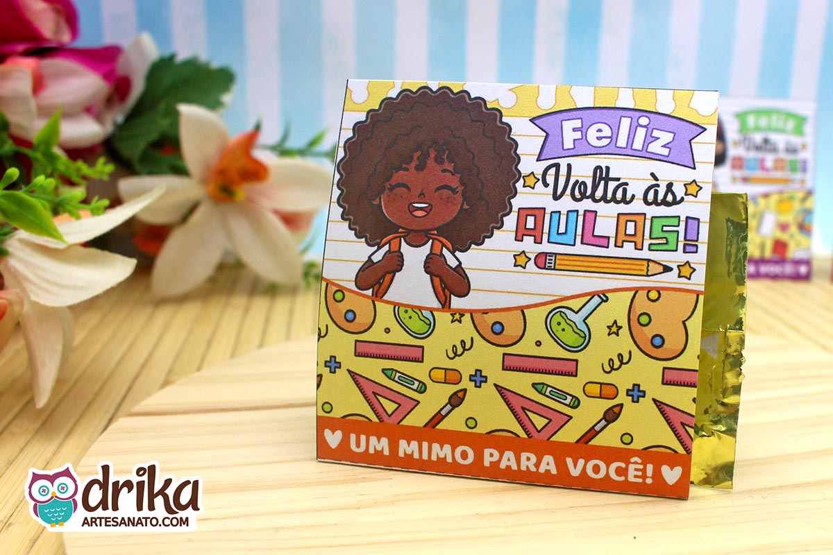 Lembrancinha de Volta &agrave;s Aulas: Porta-bombom Meninas Cute