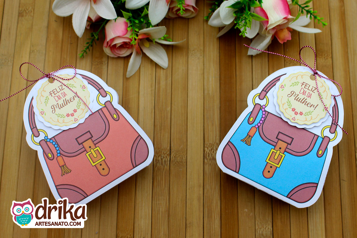 Lembrancinha de Dia da Mulher: Caixinha Bolsa Porta-mimos