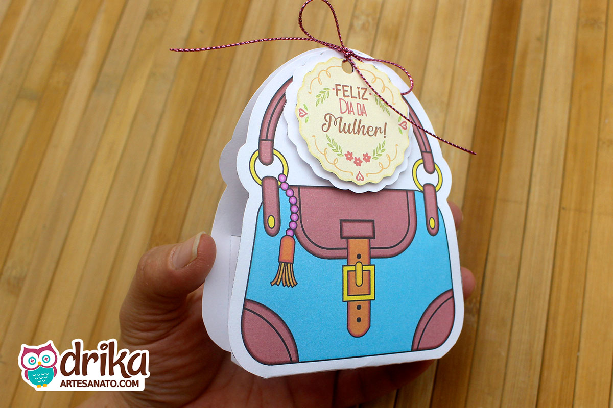Lembrancinha de Dia da Mulher: Caixinha Bolsa Porta-mimos