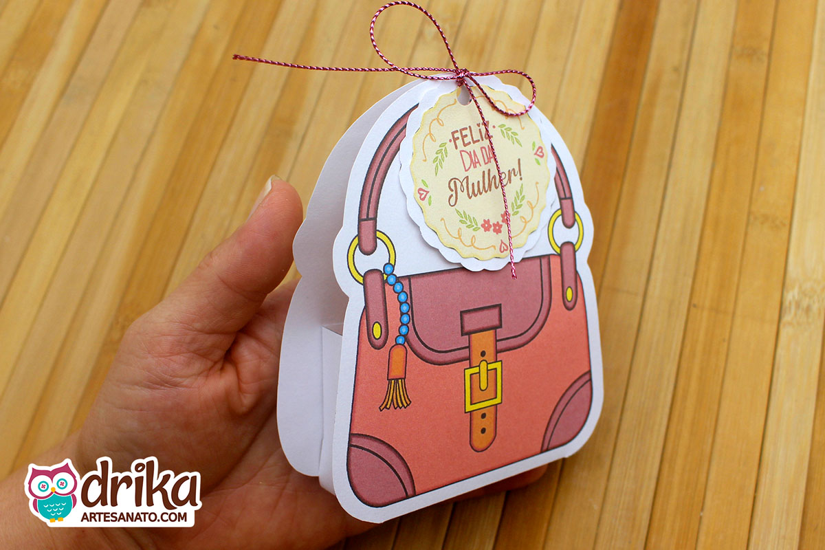 Lembrancinha de Dia da Mulher: Caixinha Bolsa Porta-mimos