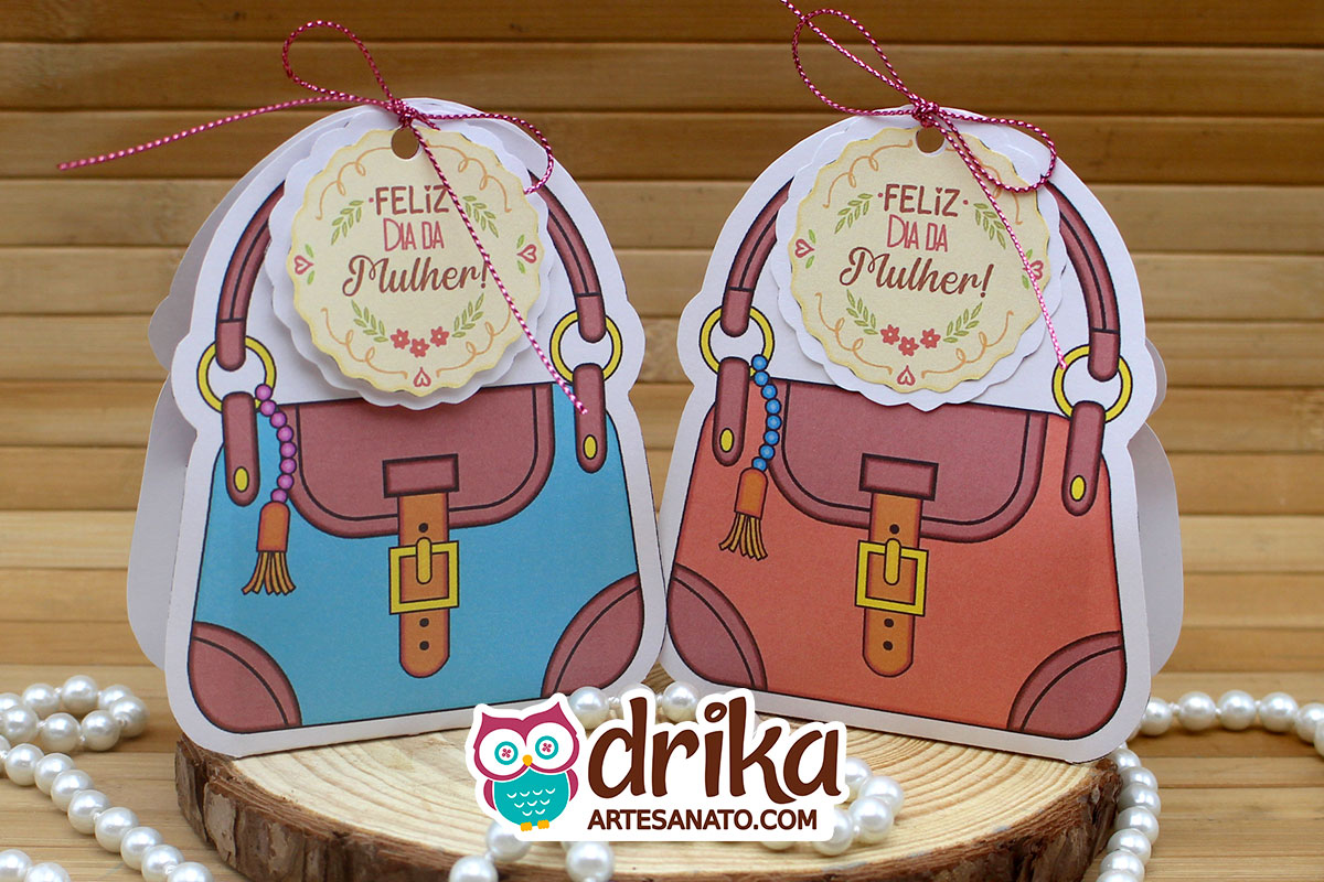 Lembrancinha de Dia da Mulher: Caixinha Bolsa Porta-mimos