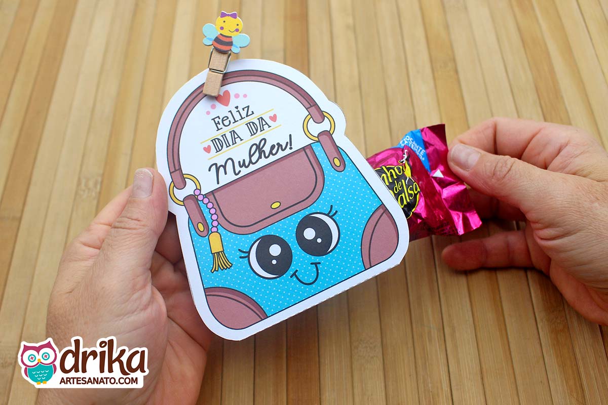 Lembrancinha de Dia da Mulher: Bolsinha Porta-bombom