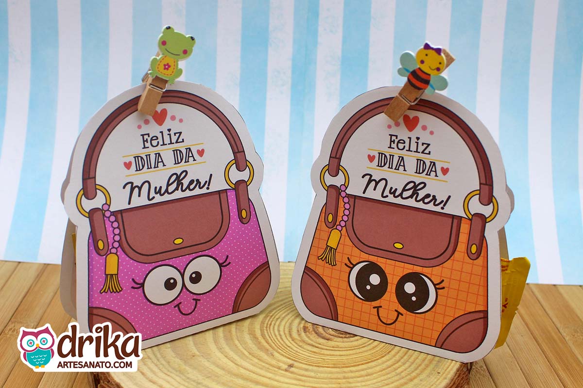 Lembrancinha de Dia da Mulher: Bolsinha Porta-bombom