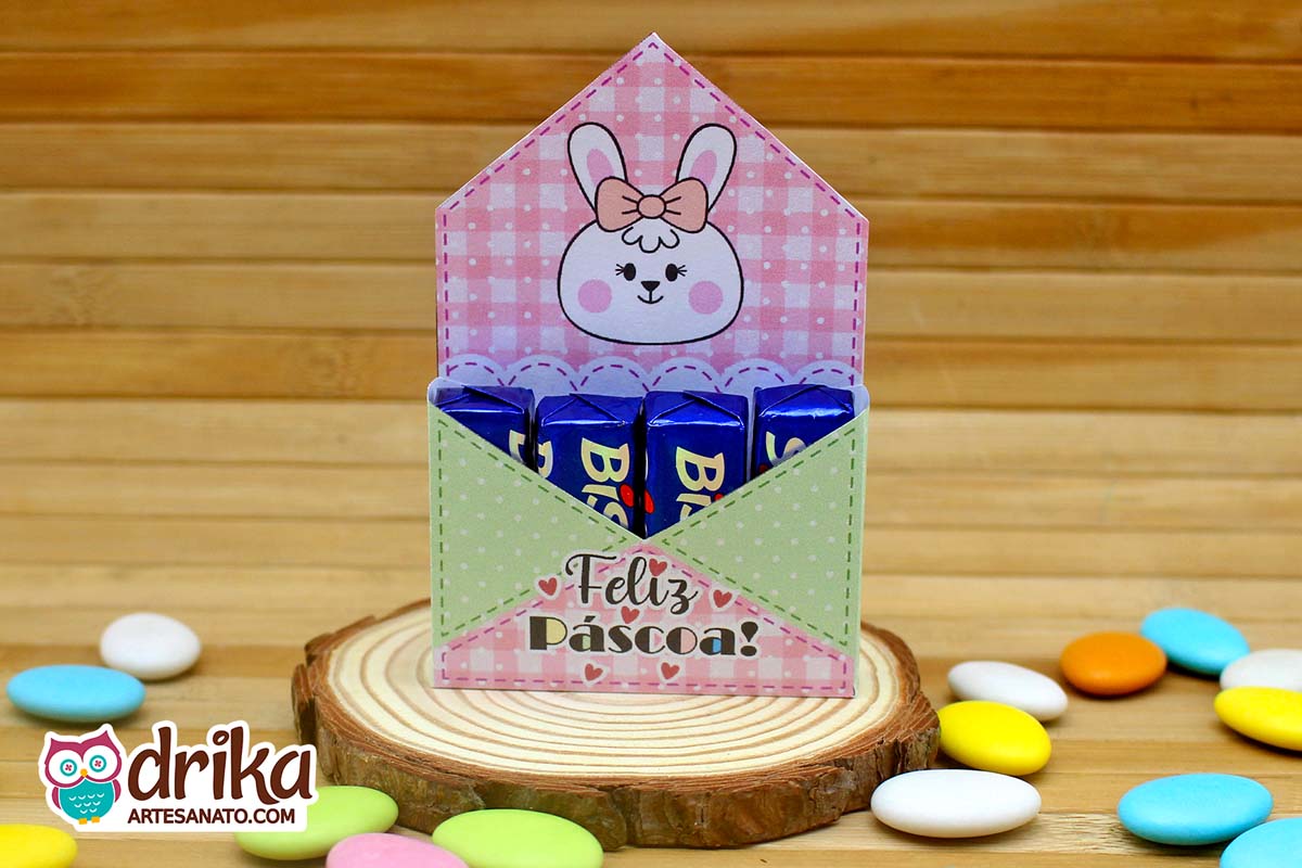 Lembrancinhas de Páscoa para Imprimir: Caixinha Envelope para Bis