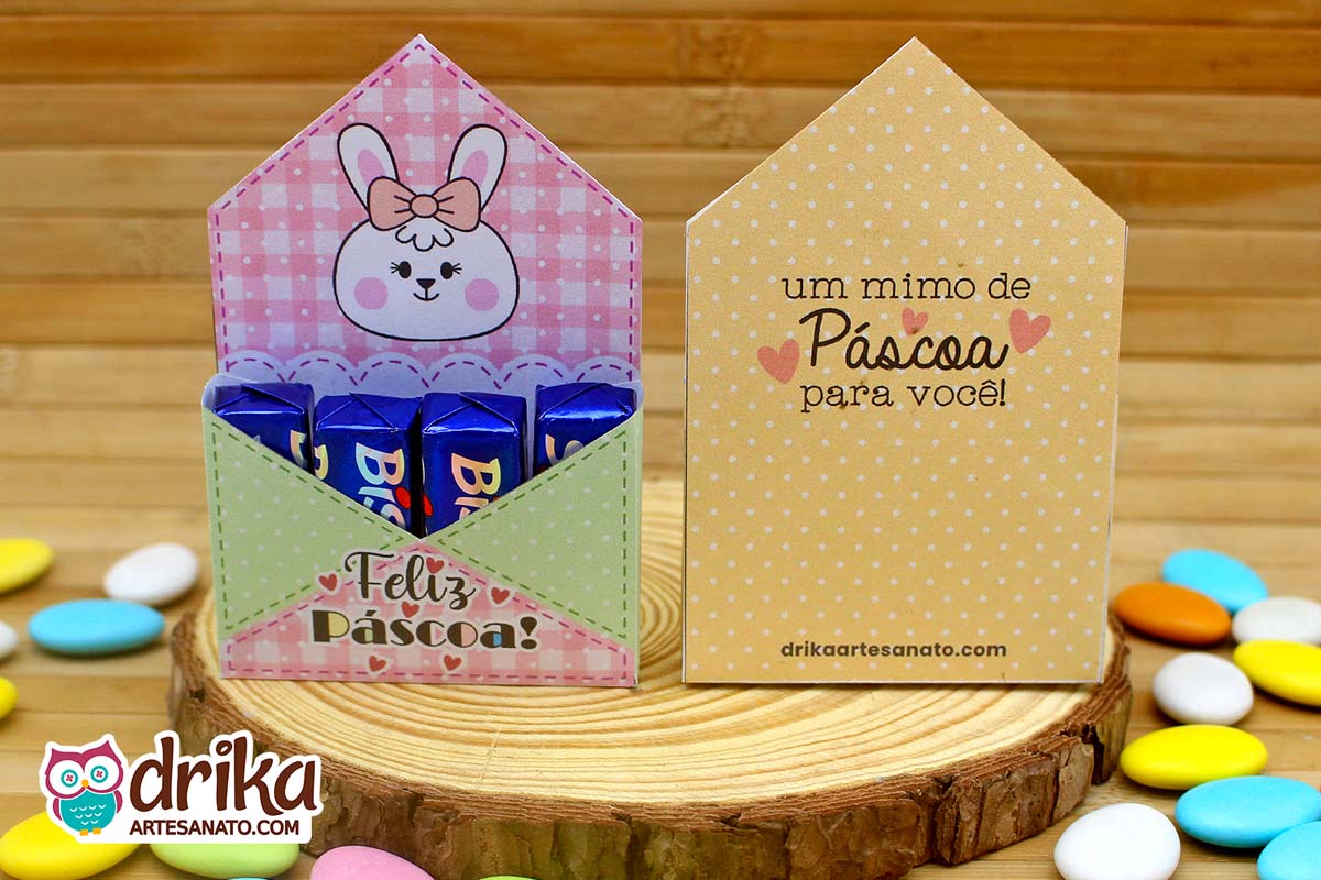 Lembrancinhas de Páscoa para Imprimir: Caixinha Envelope para Bis