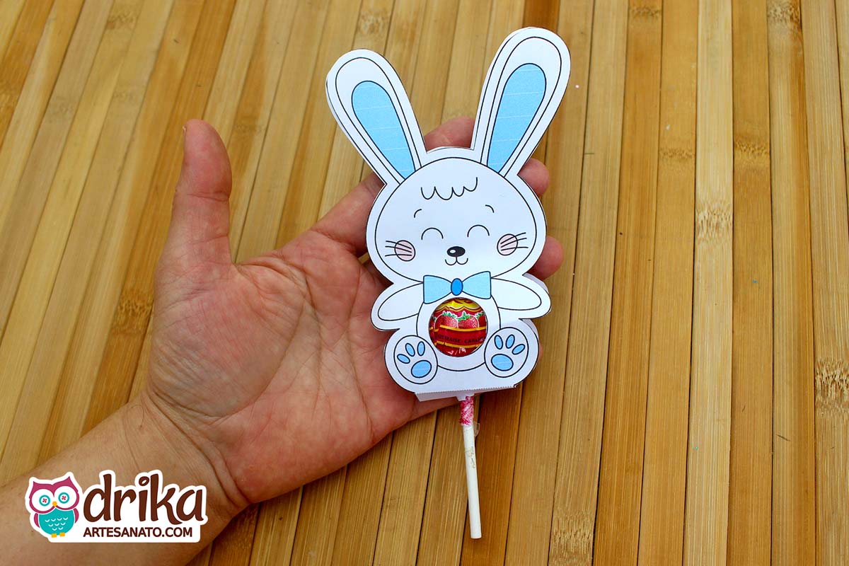 Lembrancinhas de Páscoa para Imprimir: Porta Pirulito