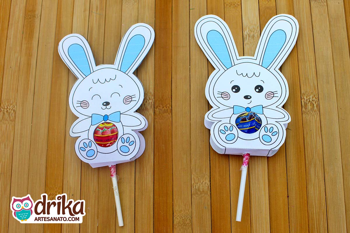 Lembrancinhas de Páscoa para Imprimir: Porta Pirulito