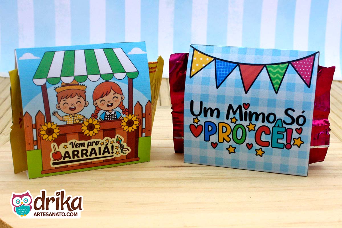 Lembrancinha de Festa Junina: Porta-bombom de Caipiras Cute